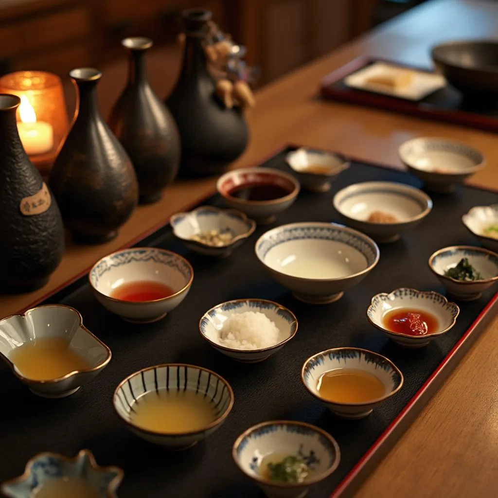 Degustación de sake japonés premium