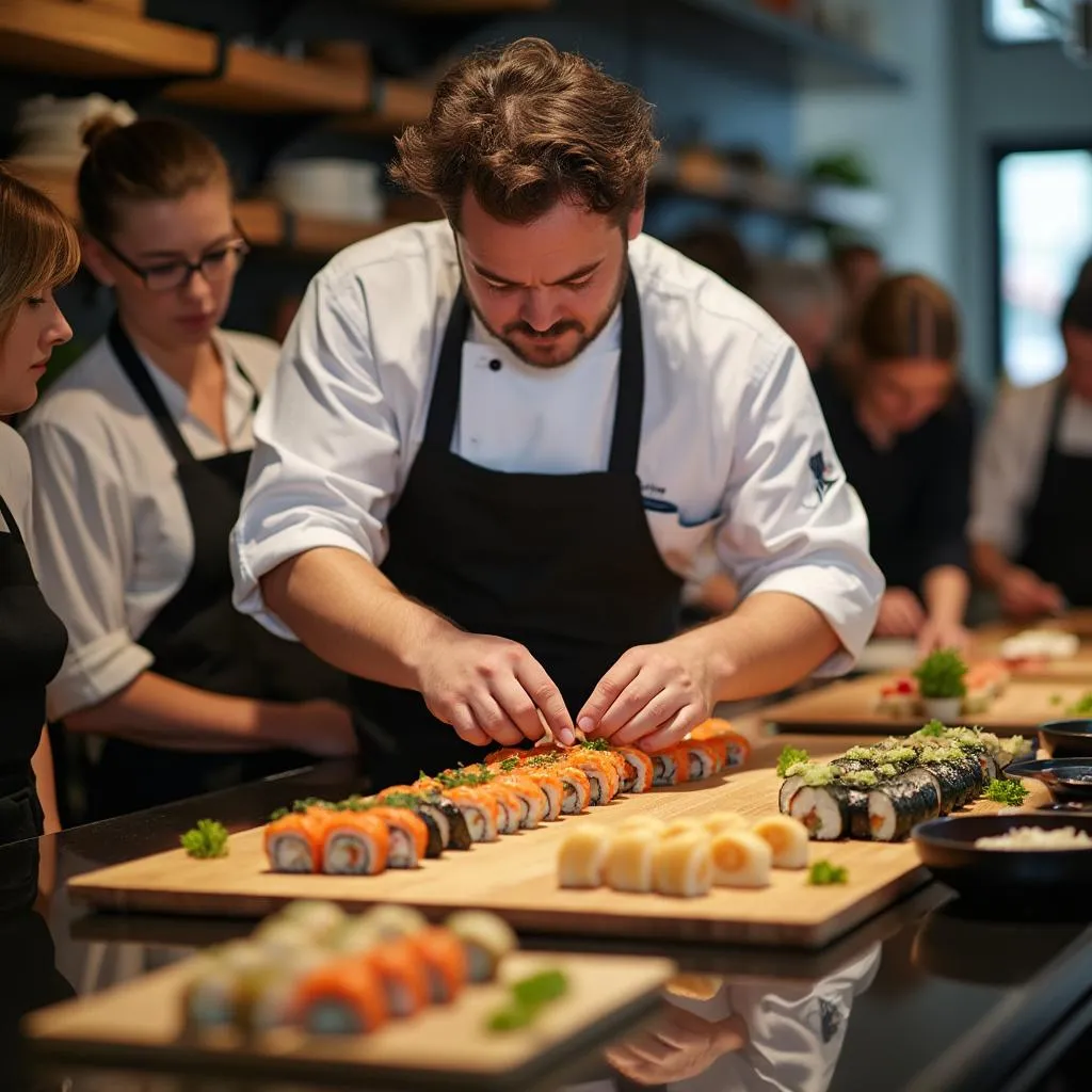 Masterclass de preparación de sushi